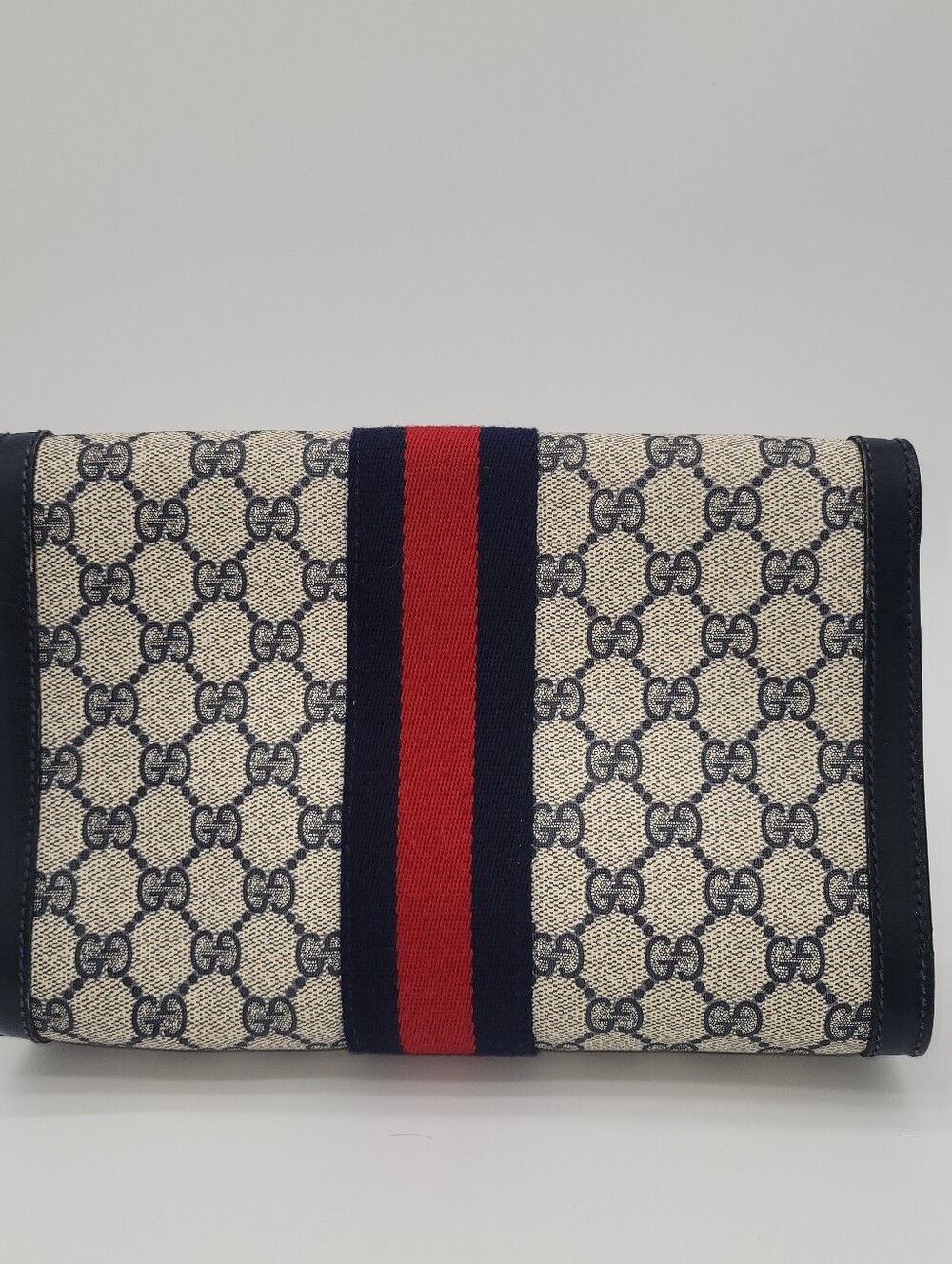 Vintage Gucci GG Supreme Sherry Line Clutch Bag - Picture 2 of 10